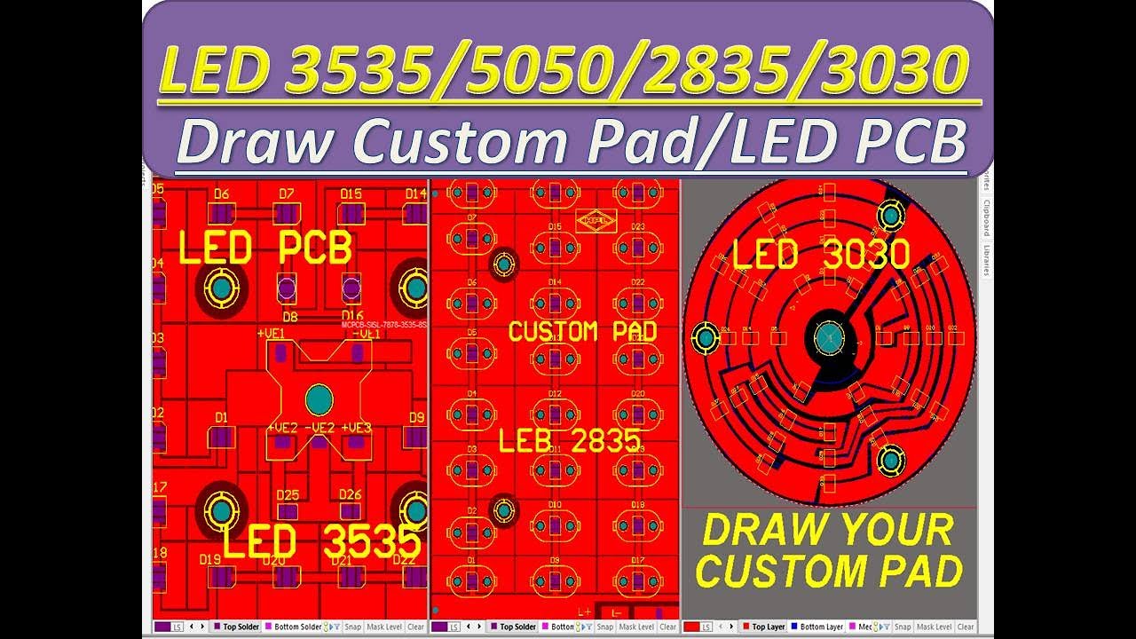 ALTIUM TUTORIAL-24: How To Draw Custom Pad/Design LED PCB 3535/3030/2835/DESIGN CIRCULAR PAD