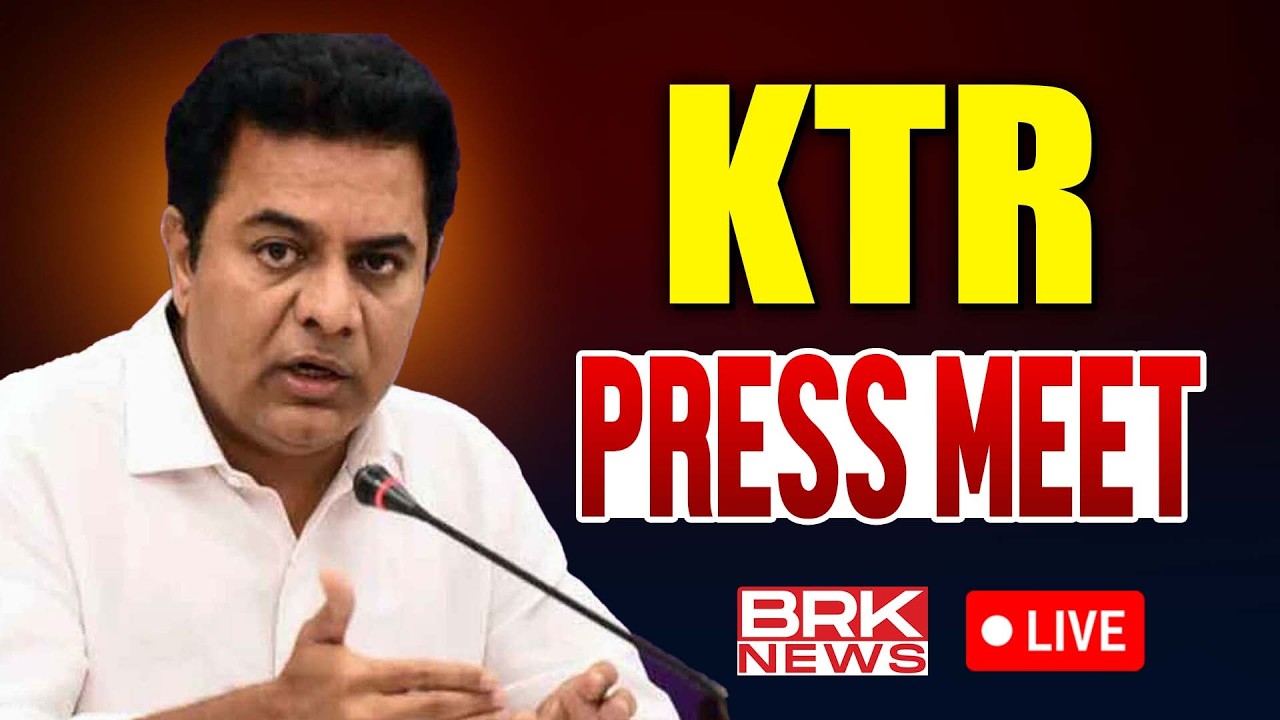🔴LIVE : KTR Addressing the media at Telangana Bhavan | MLAs Defection Case | BRK News