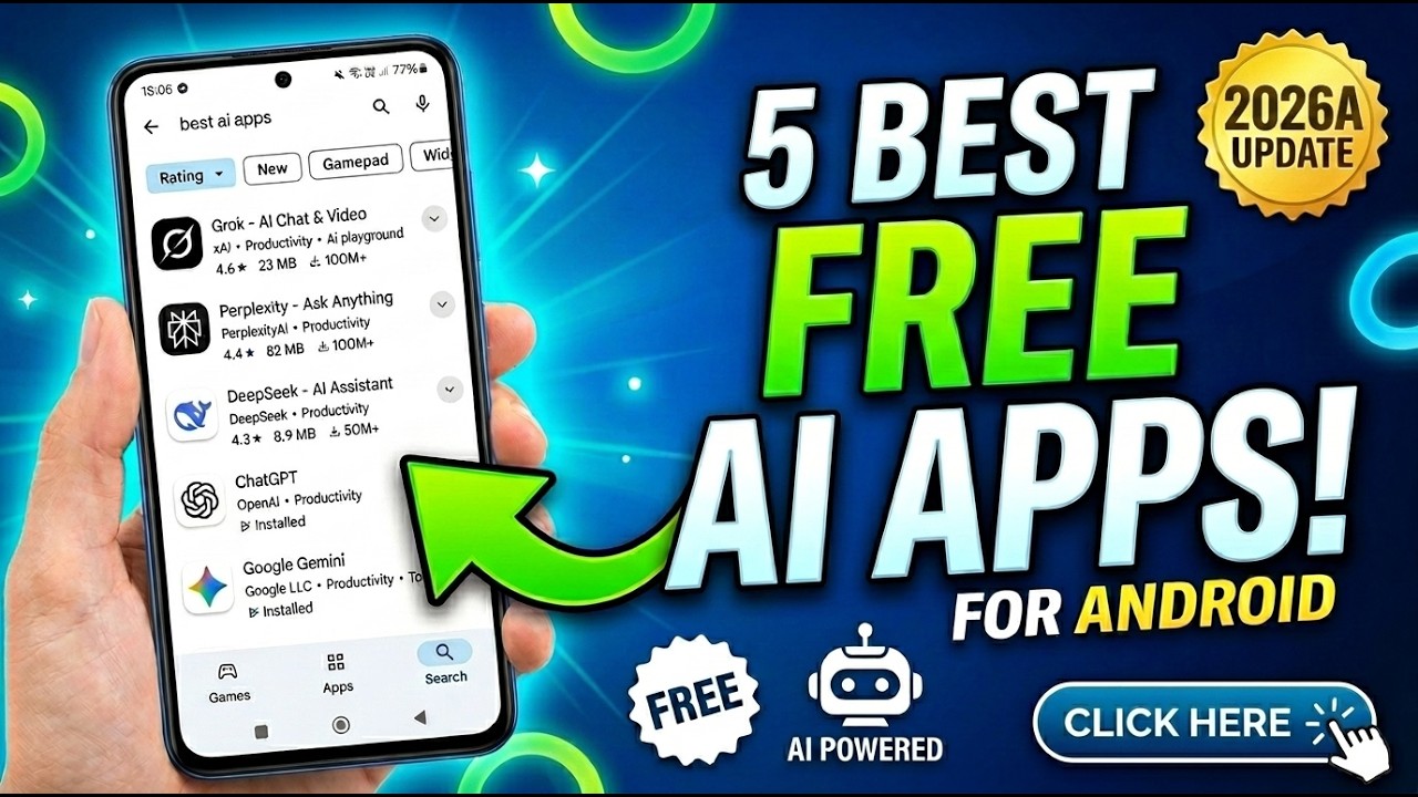 5 Best Free AI Apps for Android in 2026 You NEED to Try!