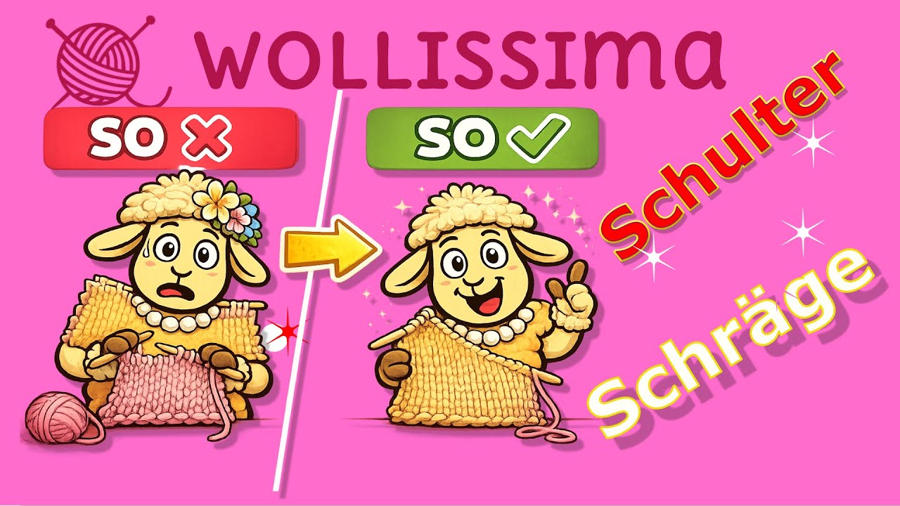 Schulterschrägen #stricken und ohne Nähnaht zusammenfügen #knitting #crochet