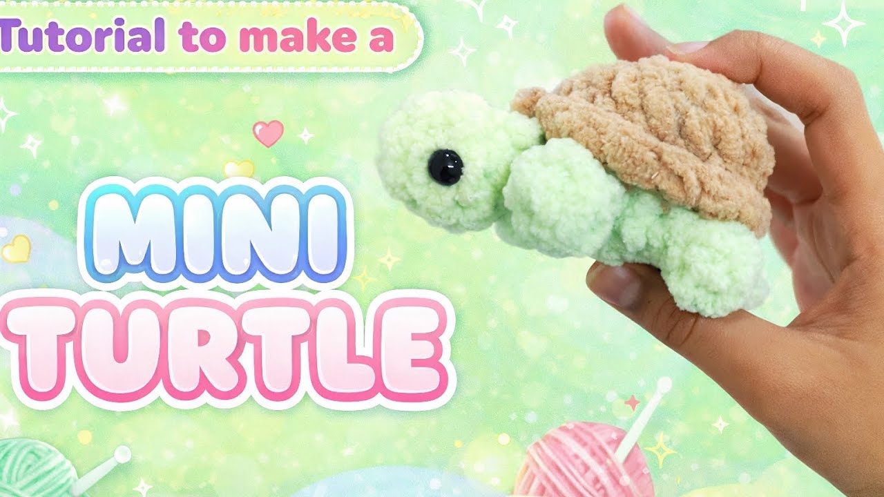 A tutorial for a mini crochet turtle 🐢 #shanuswowlife #crochet #tutorials #freepatterns