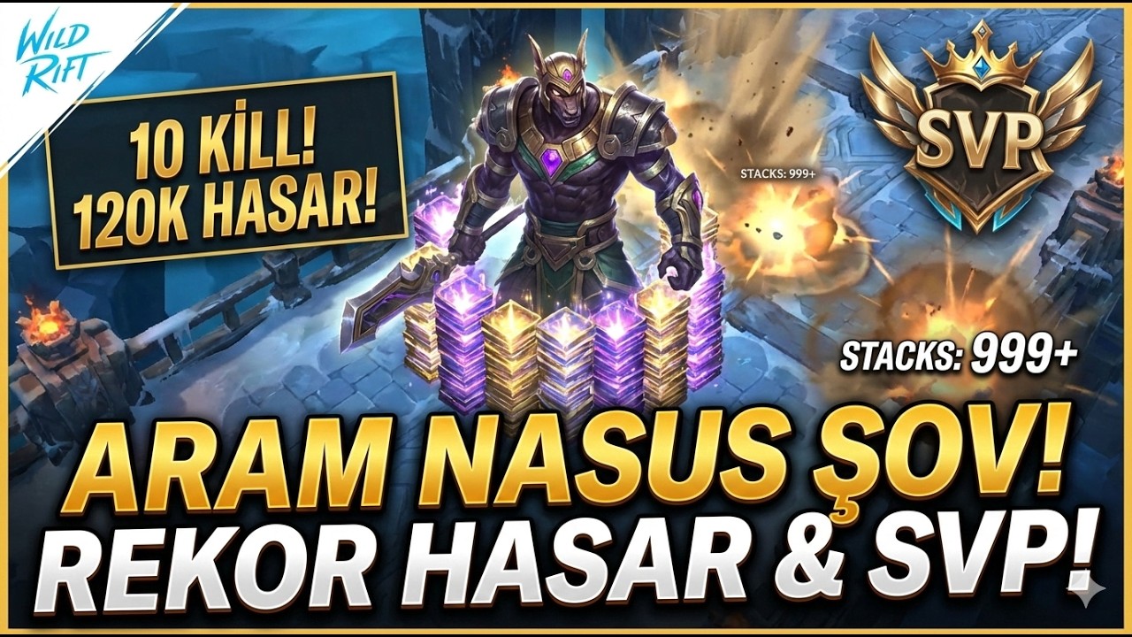 😈10 Kill 119 K DMG AP Nasus! | Rakipler Yok Oldu  #nasus #wildrift  #lol
