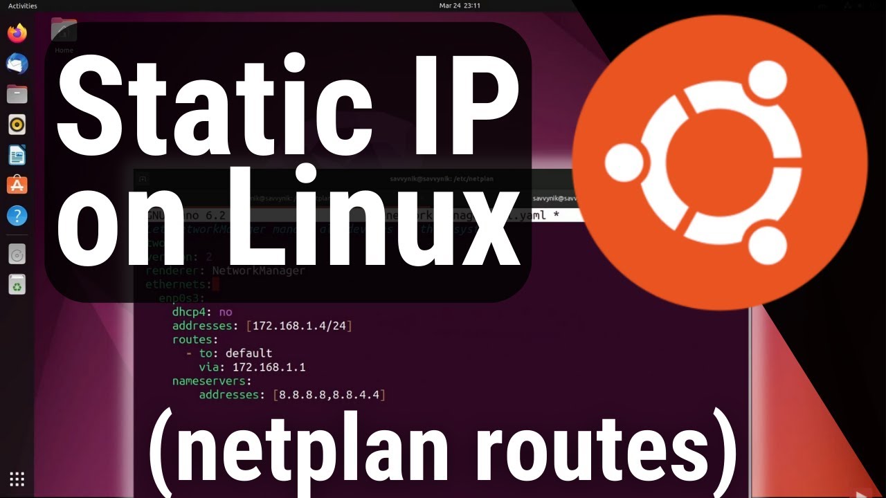 Как настроить статический IP-адрес в Linux с помощью Netplan и ROUTES