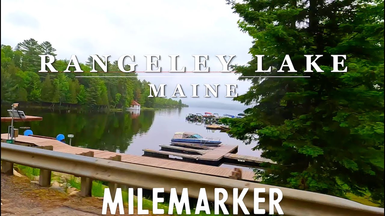 [4K] RANGELEY LAKE - Rangeley, Maine - 4K Relaxing Scenic Rainy Driving Tour