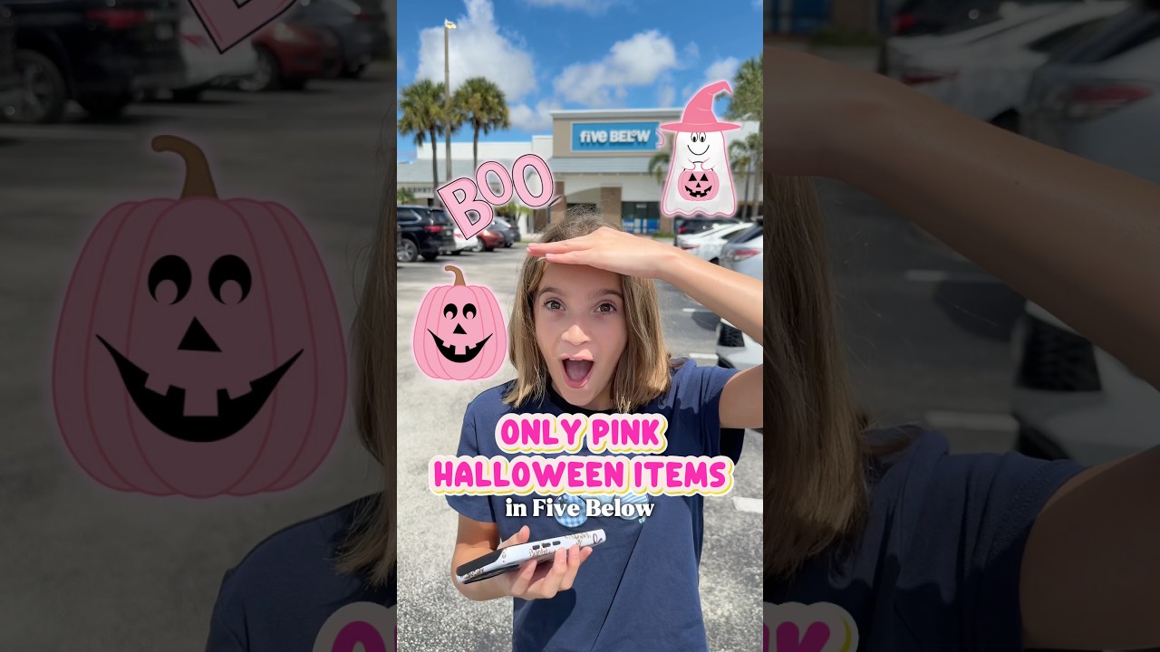 Only Pink Halloween Items Challenge! #fivebelow #sephora #halloween #shopping #haul #shoppinghaul