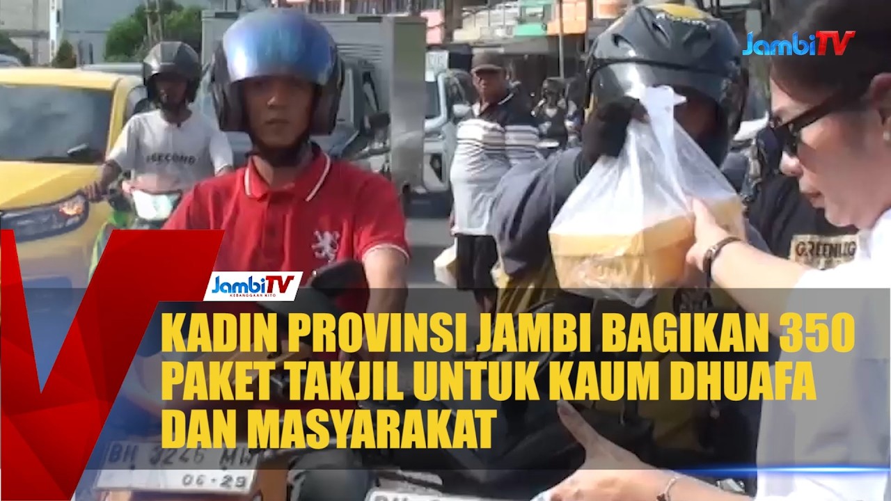 KADIN PROVINSI JAMBI BAGIKAN 350 PAKET TAKJIL UNTUK KAUM DHUAFA DAN MASYARAKAT