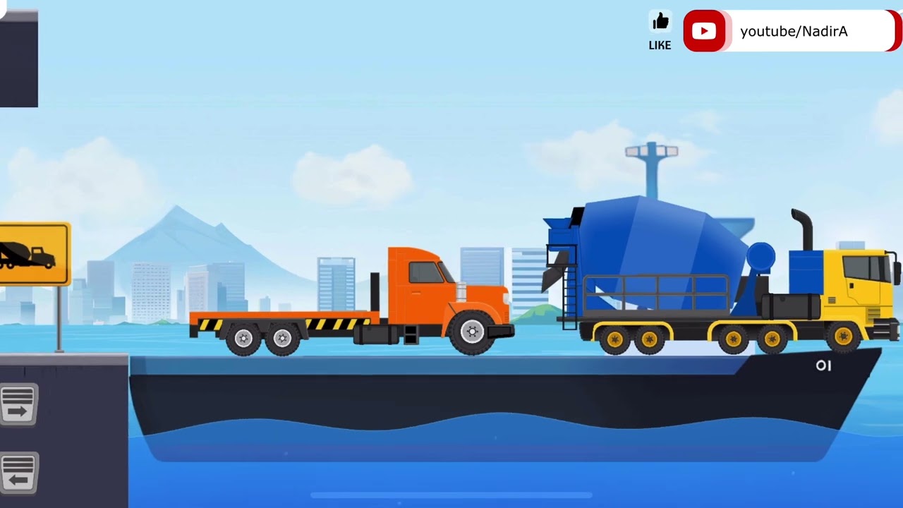 Labo Brick Construction Build Game #044 | Cement Mixer Truck | Machine | mobile crane | Construction