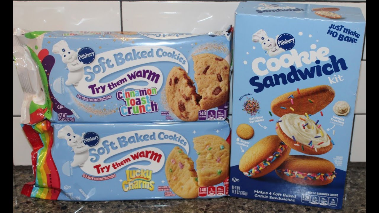 Pillsbury Cookies: Cinnamon Toast Crunch, Lucky Charms & Cookie Sandwich Kit Review