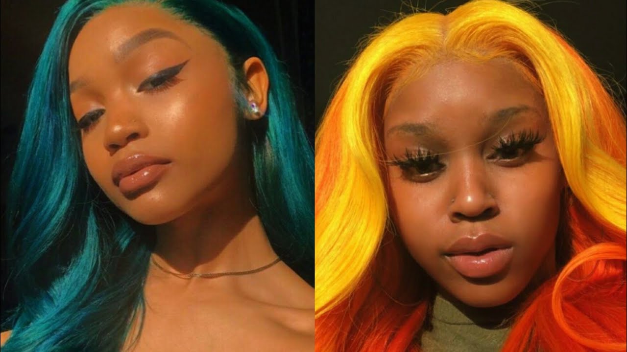 WIG COLORING COMPILATION 🍫🌈