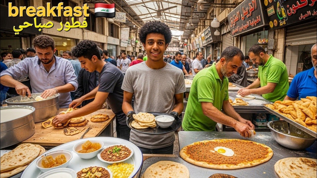 Традиционный иракский завтрак в Мосуле 🇮🇶 | Подлинная уличная еда