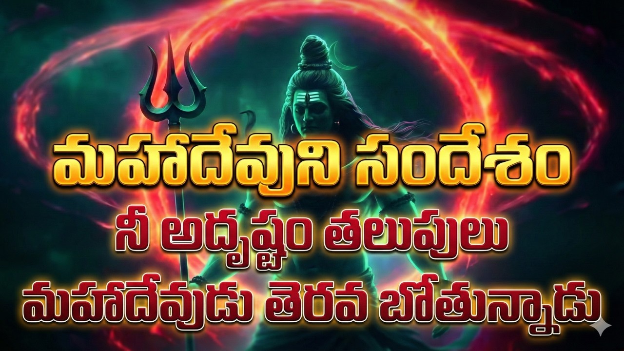 మహాదేవుని సందేశం 🔱 నీ అదృష్టం తలుపులు తెరవబోతున్నాడు మహాదేవుడు | Powerful Shiva Message