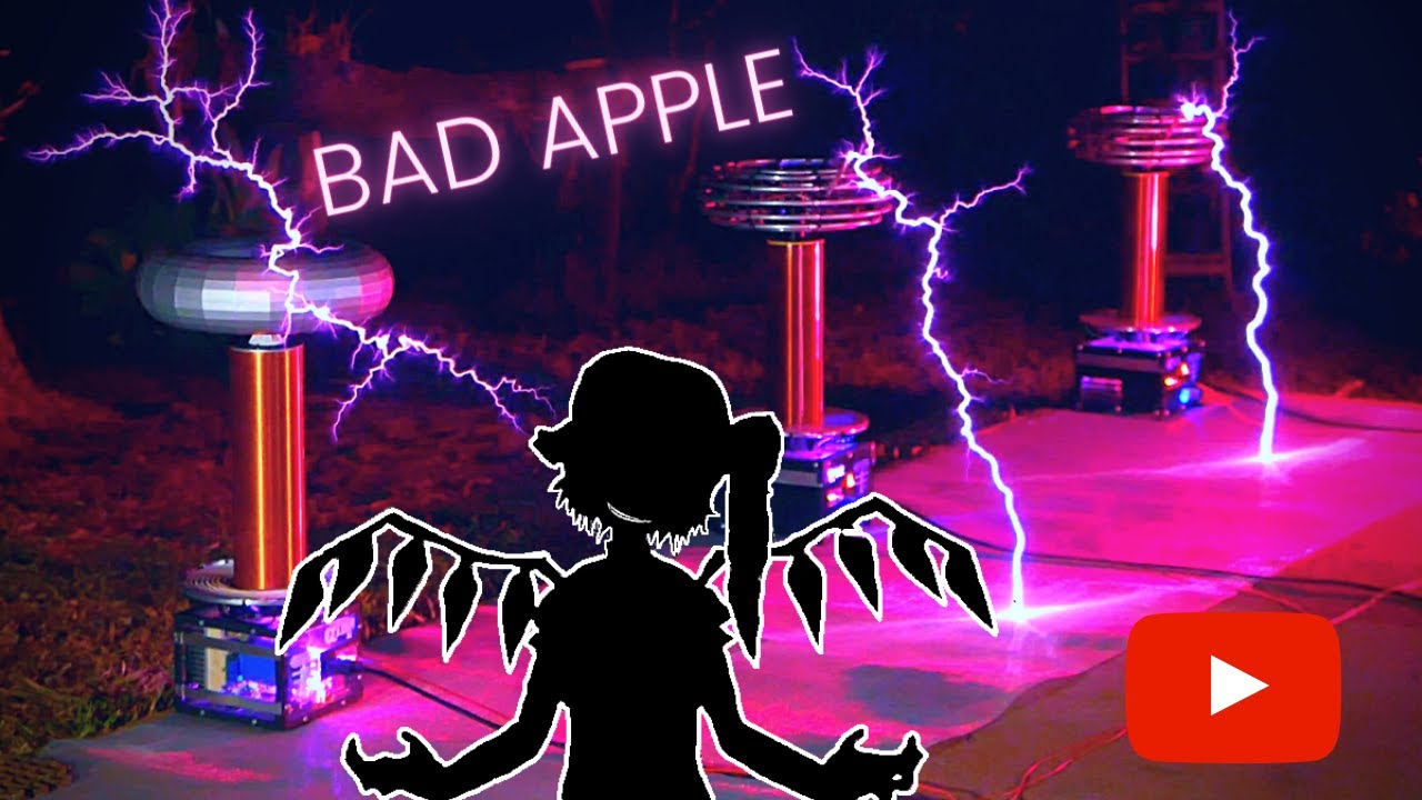 BAD APPLE on TESLA COIL TRIO