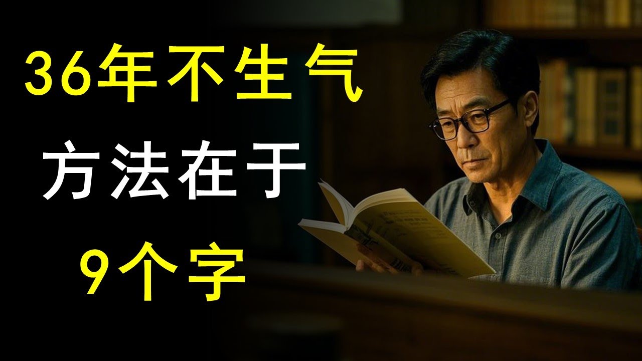 如何控制情绪不生气？分享一个我用了36年的方法