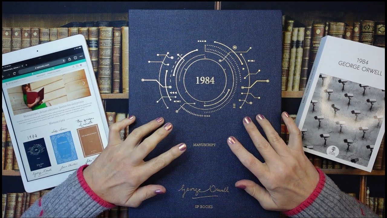 ASMR | Very Special George Orwell 1984 Manuscript! Whispered Show & Tell ~ Facsimile Edition