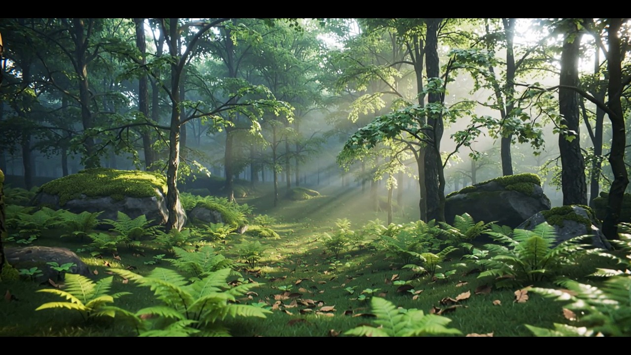 1 Hour Soothing Nature Ambience 🌿 Happy Calm Music | Relaxing River & Flowers | Study & Concentrate