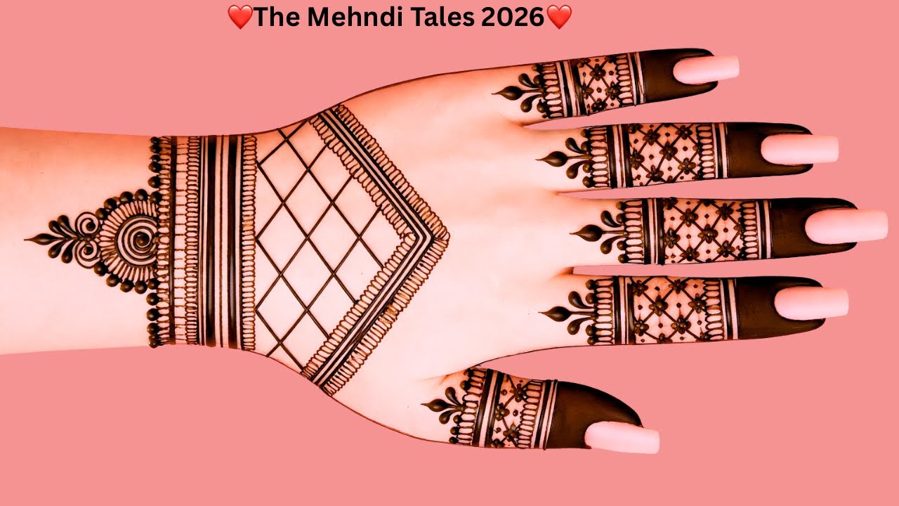 New Stylish Backhand Mehndi Design 2026 | Easy Jaali Pattern Mehndi Design | Simple Mehndi ka Design
