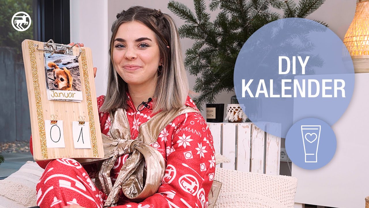 Kalender selbst basteln: Weihnachtliches Foto-DIY mit Hannah | #SchenkDichSelbst