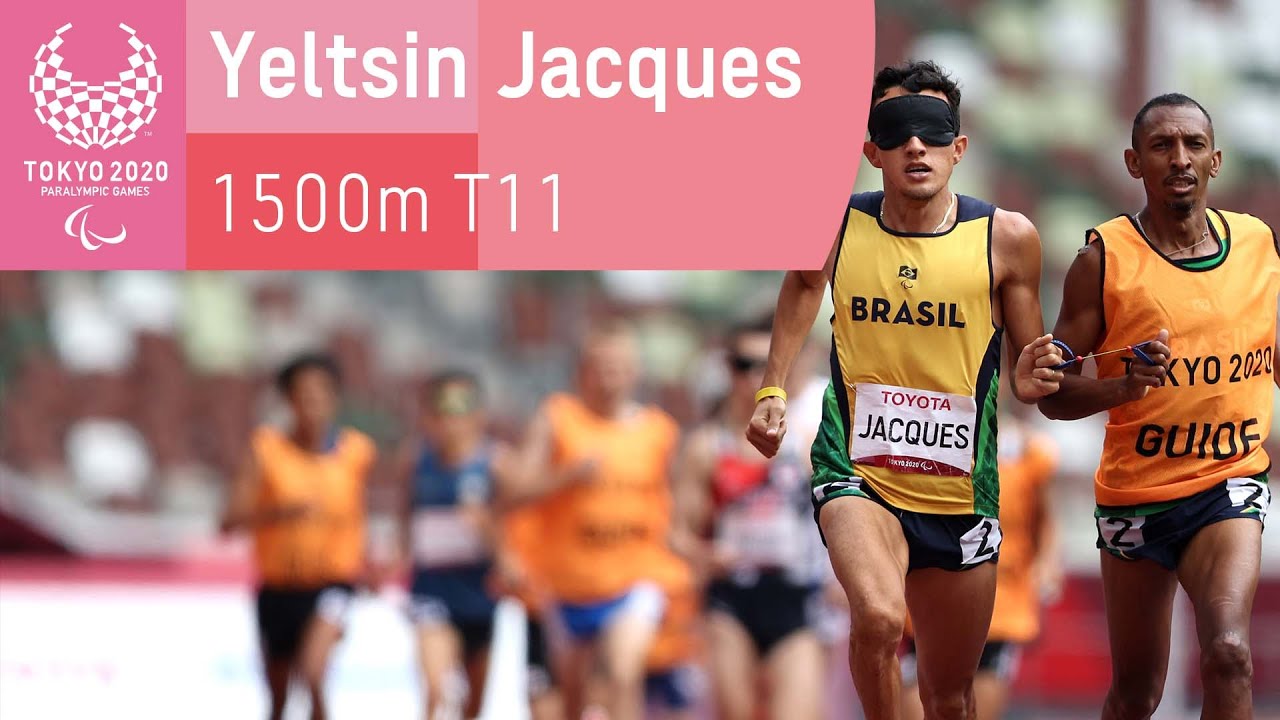 🇧🇷 Yeltsin Jacques Wins Men's 1500m T11 in Record Time | Athletics | Tokyo 2020 Paralympic Games