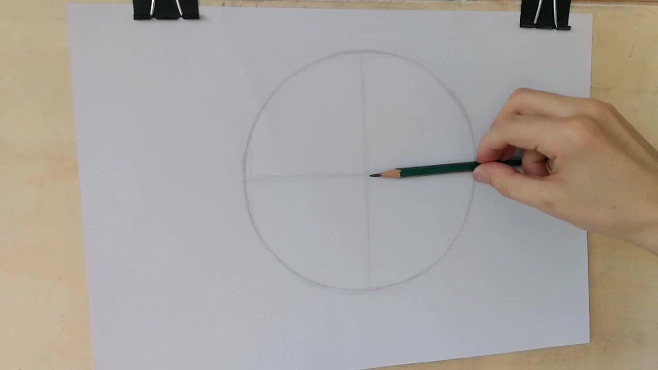 素描初级教学,素描几何体,结构素描球体的画法