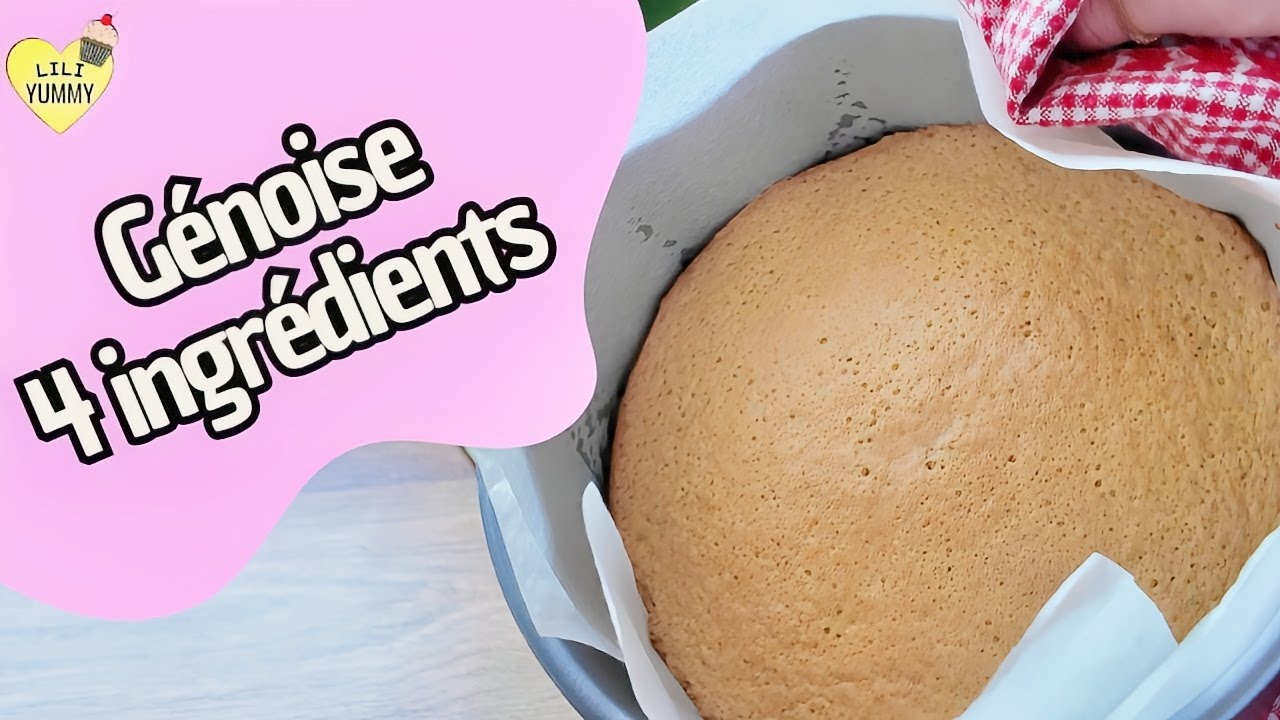 GÉNOISE ULTRA MOELLEUSE 4 INGRÉDIENTS Recette idéale pour fraisier #fraisier #genoise #gâteau