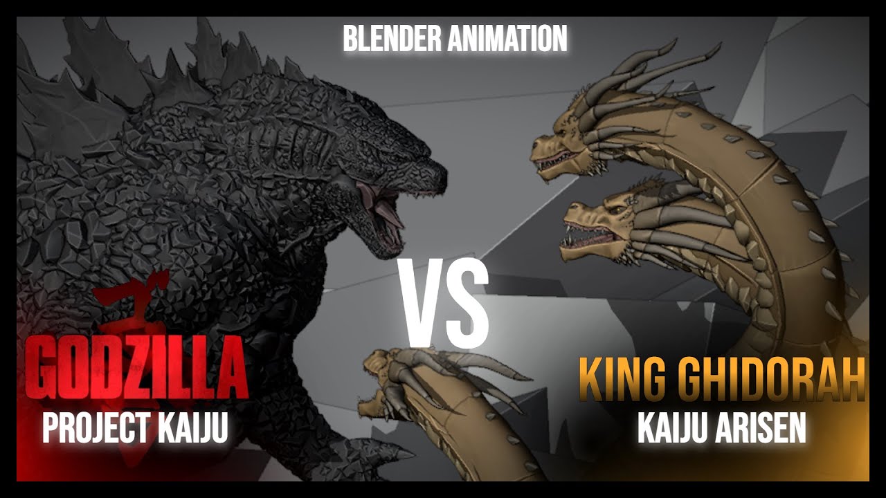 GODZILLA VS KING GHIDORAH - BLENDER ANIMATION