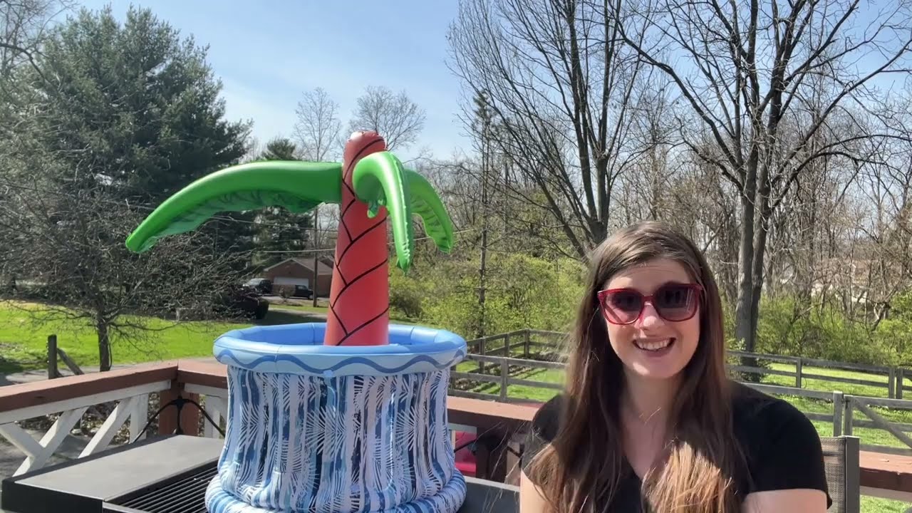 Review of HBlife Inflatable Palm Tree Cooler, Blow Up Summer Hawaiian Party Beach Theme