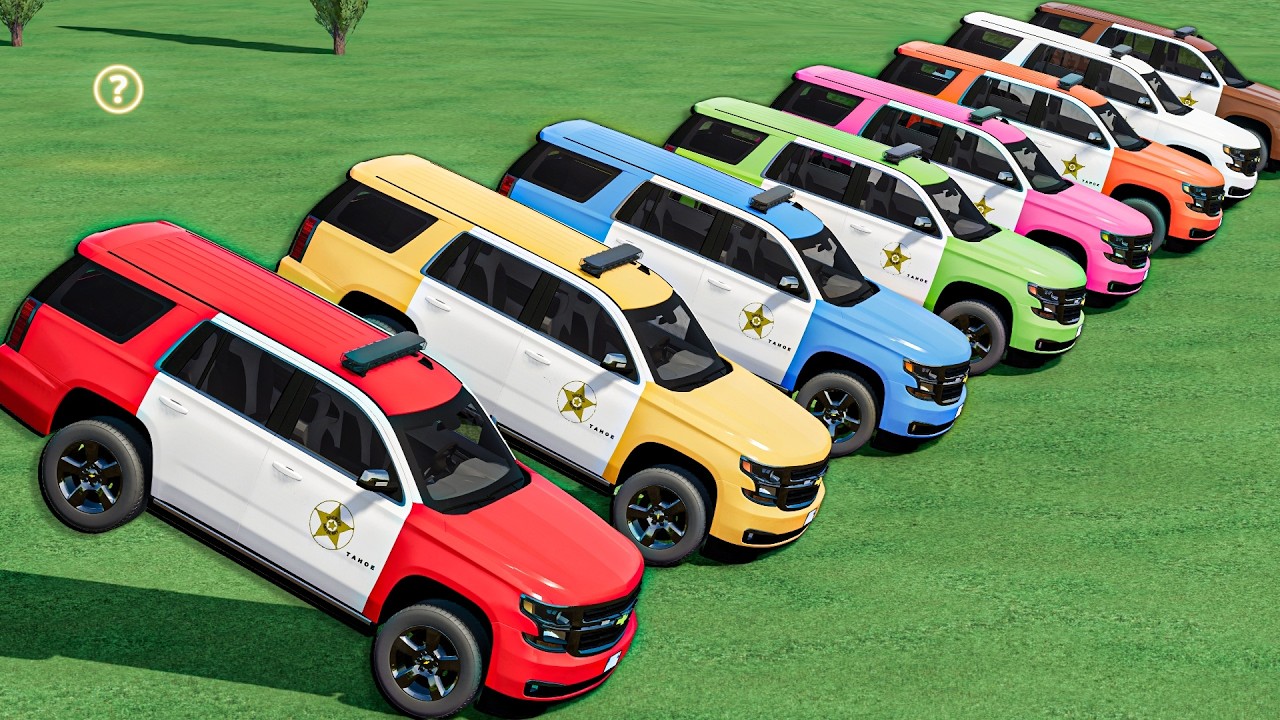 TRANSPORTING ALL CARS TO STONE GARAGE CHEVY POLICE WOW! FS22