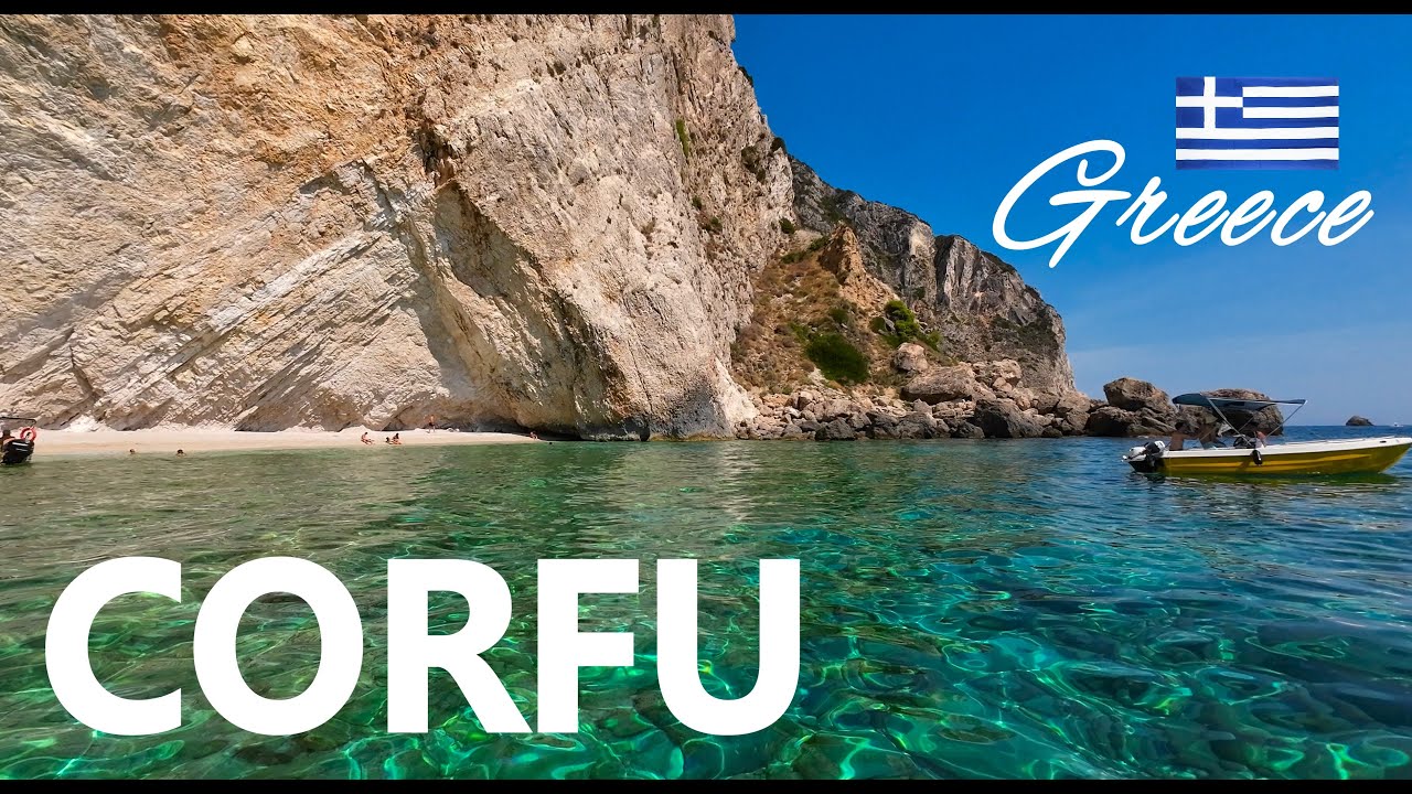 Corfu Greece 4K, Korfu, Porto Timoni, Canal D'Amour, Achilleion, Korrision, Angelokastro, Kanoni