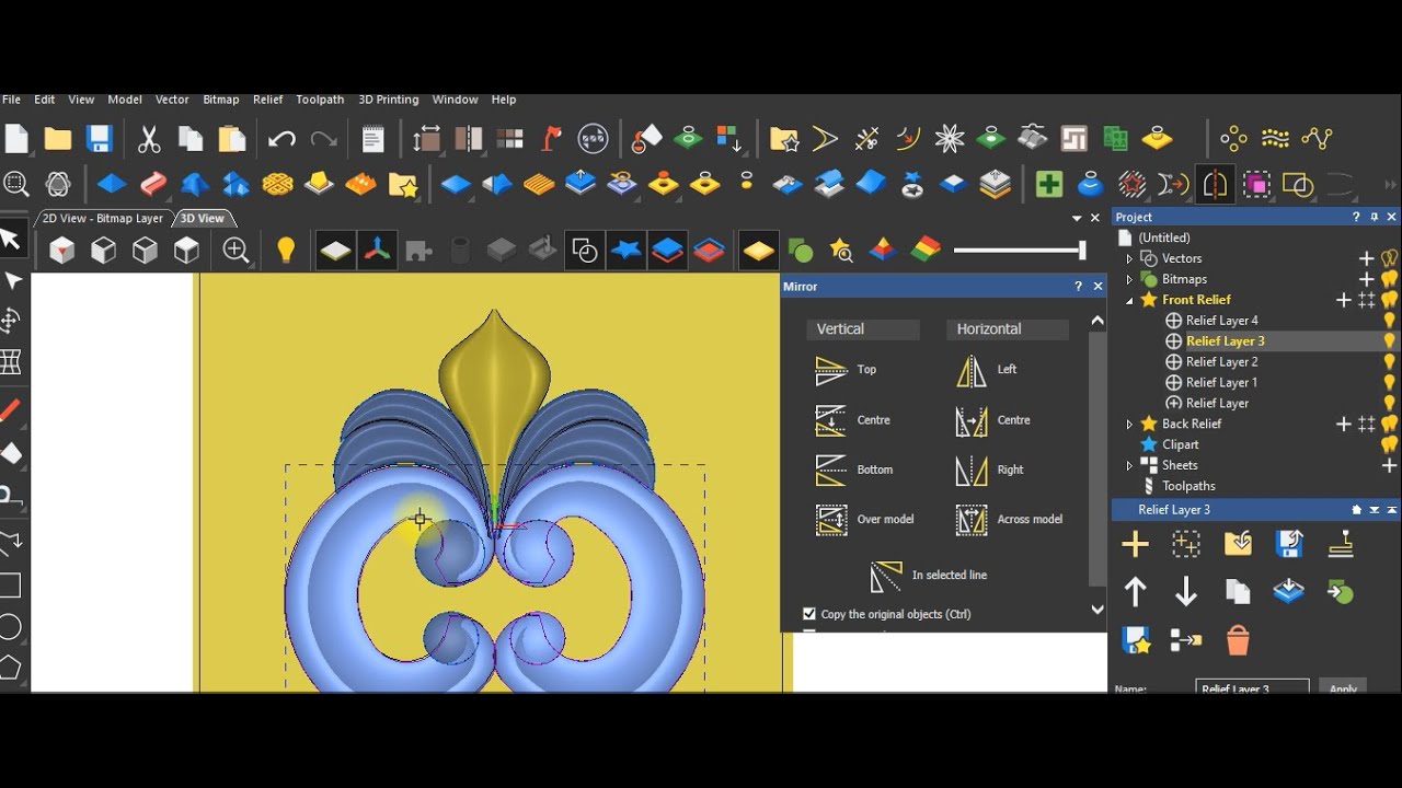 Small decor 3D design |Artcam 2018 Tutorial | Artcam 2018 #artcam2018 #woodworking @WoodArtSkillCNC