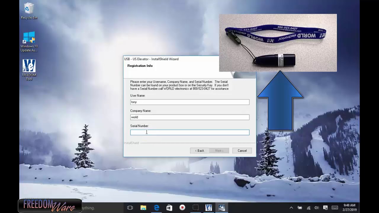 FREEDOMWARE Authorization Error 6043-ff37-fe32
