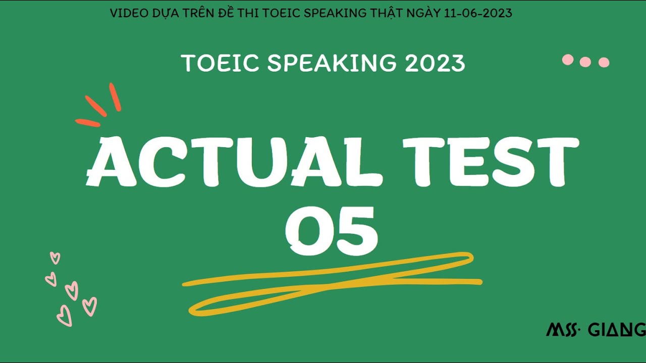 TOEIC SPEAKING 2023 | РЕАЛЬНЫЙ ТЕСТ 5