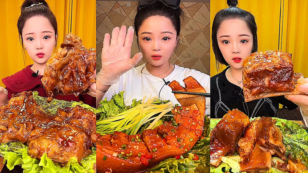ASMR MUKBANG spicy Pork Bellly Soothing Sounds While Enjoying Delicious 먹방 모음이 팅쇼 리얼 사운드 #572