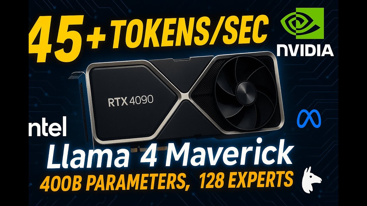 Высокоскоростная Llama 4 Maverick: 45 токенов/сек на 1 &times; RTX 4090 и Intel AMX Local LLM