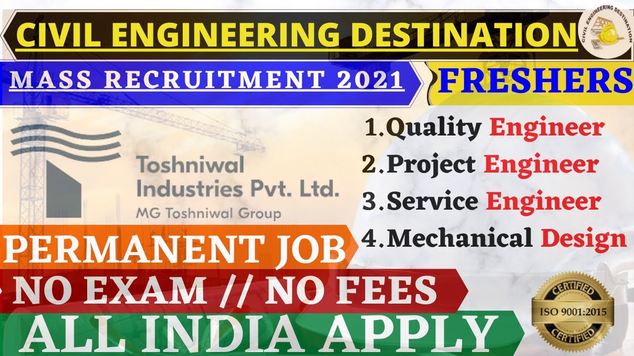 TIPL Mass Recruitment 2021 | Freshers/Experience |CIVIL ENGINEER 2021
