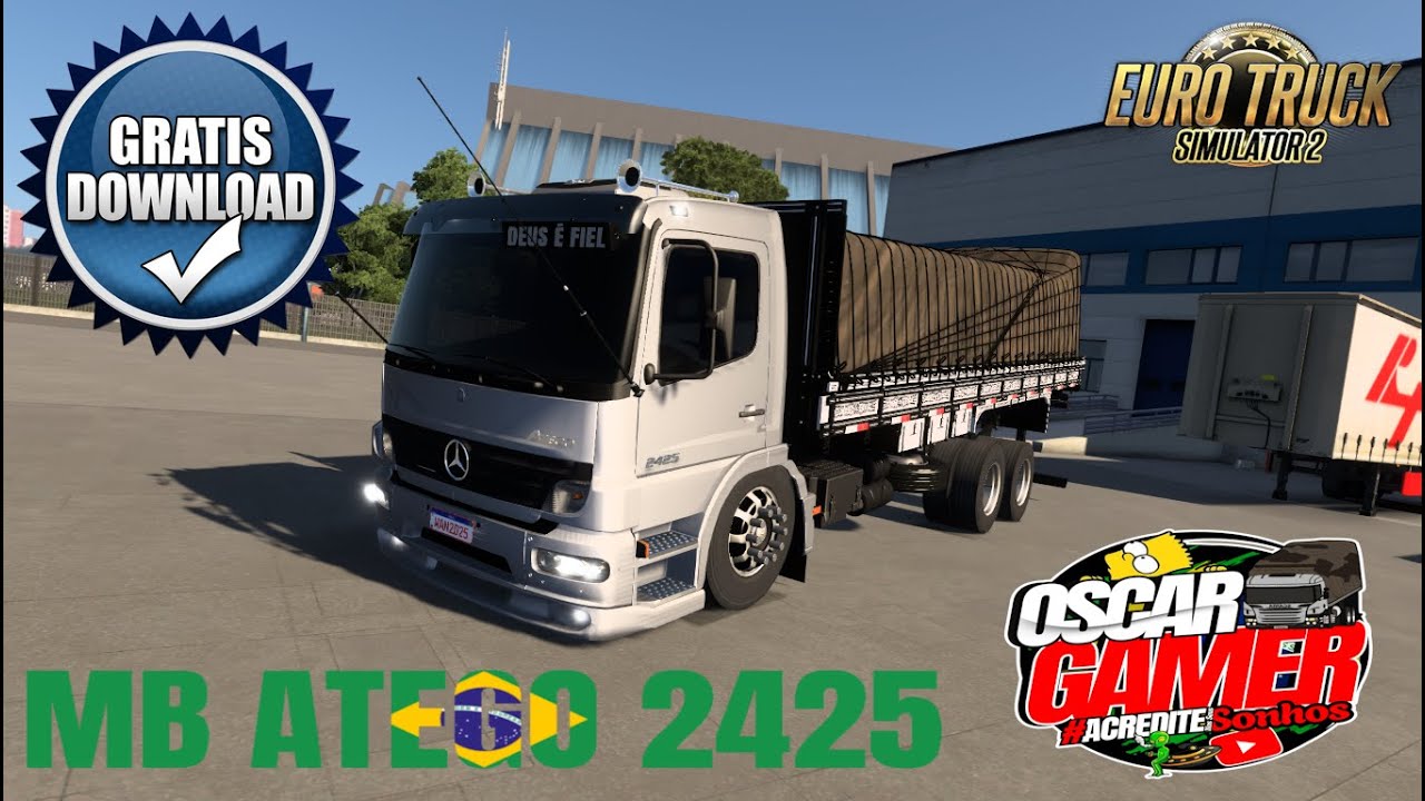 DOWNLOAD MOD GRATIS - ETS 2 1.57 - MB ATEGO 2425 - MAPA EAA - LINCK NA DESCRI&Ccedil;&Atilde;O