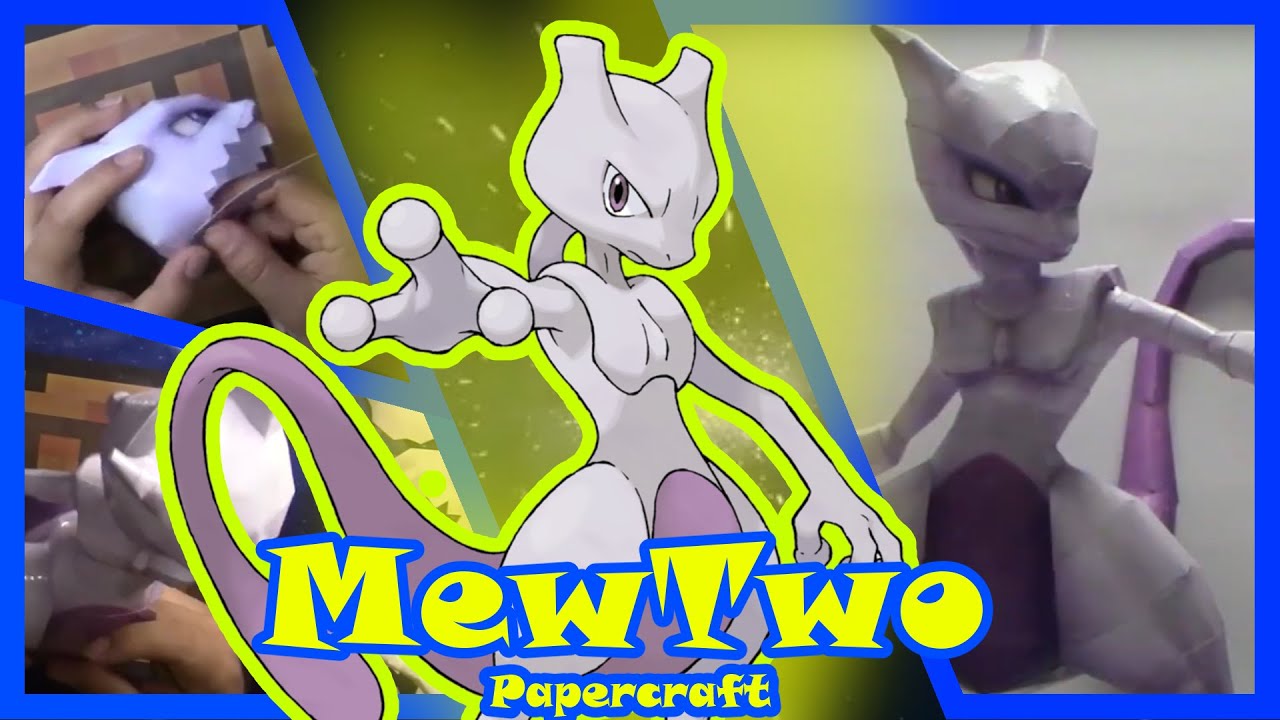 💥 Mewtwo Papercraft 💥- Cómo hacer un Pokémon de papel paso a paso ¡GRATIS!