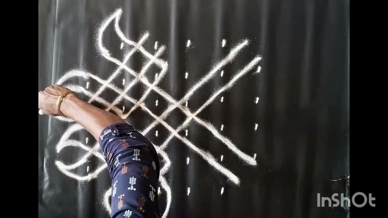 6 Dots Kambi Kolam Step by Step | Beginners Simple Kolam | Easy Daily Kolam