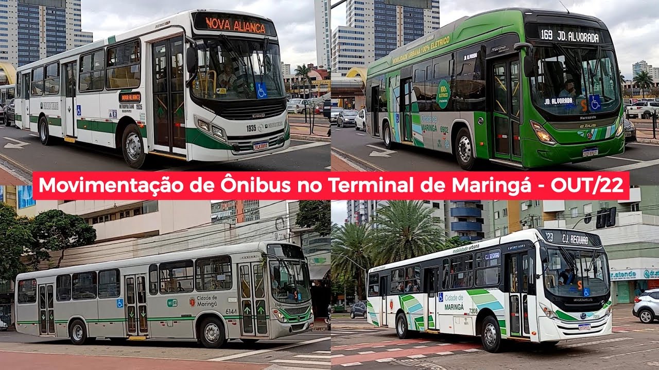 MOVIMENTAÇÃO de ÔNIBUS no TERMINAL URBANO de MARINGÁ - OUTUBRO de 2022