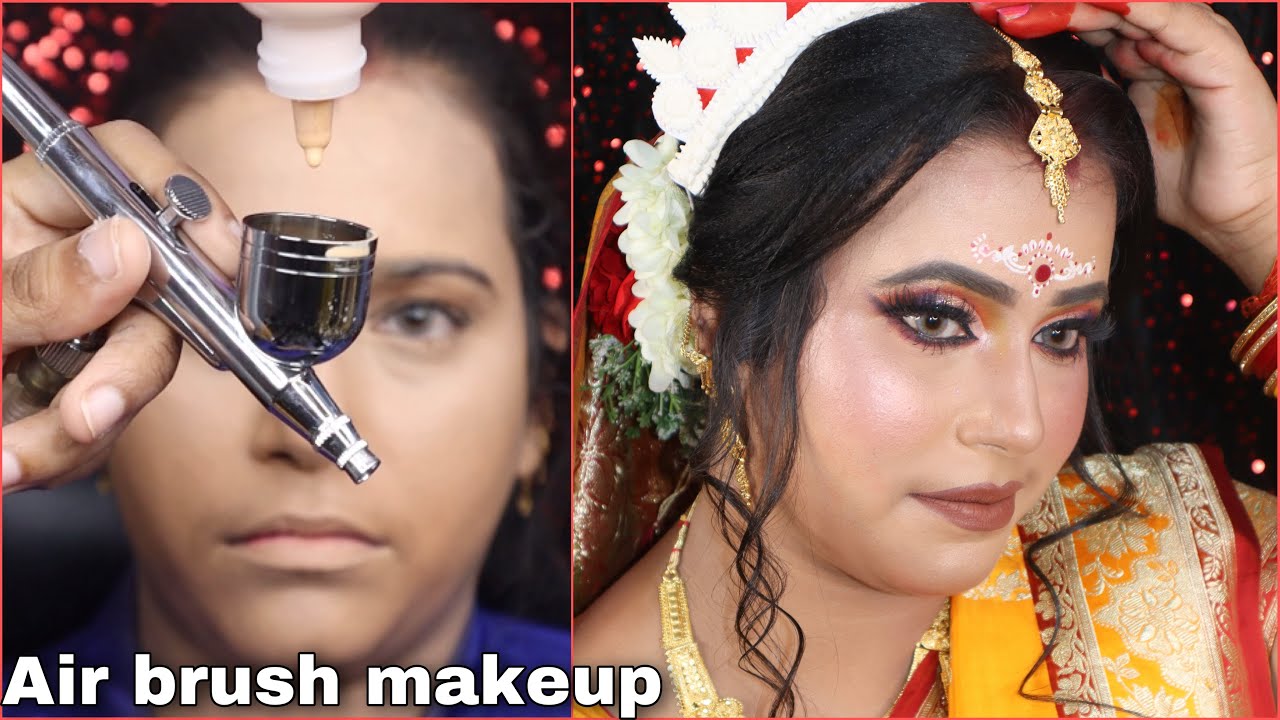 HOW TO DO AIR BRUSH MAKEUP STEP BY STEP | Bengali bridal makeup tutorial | New makeup technique