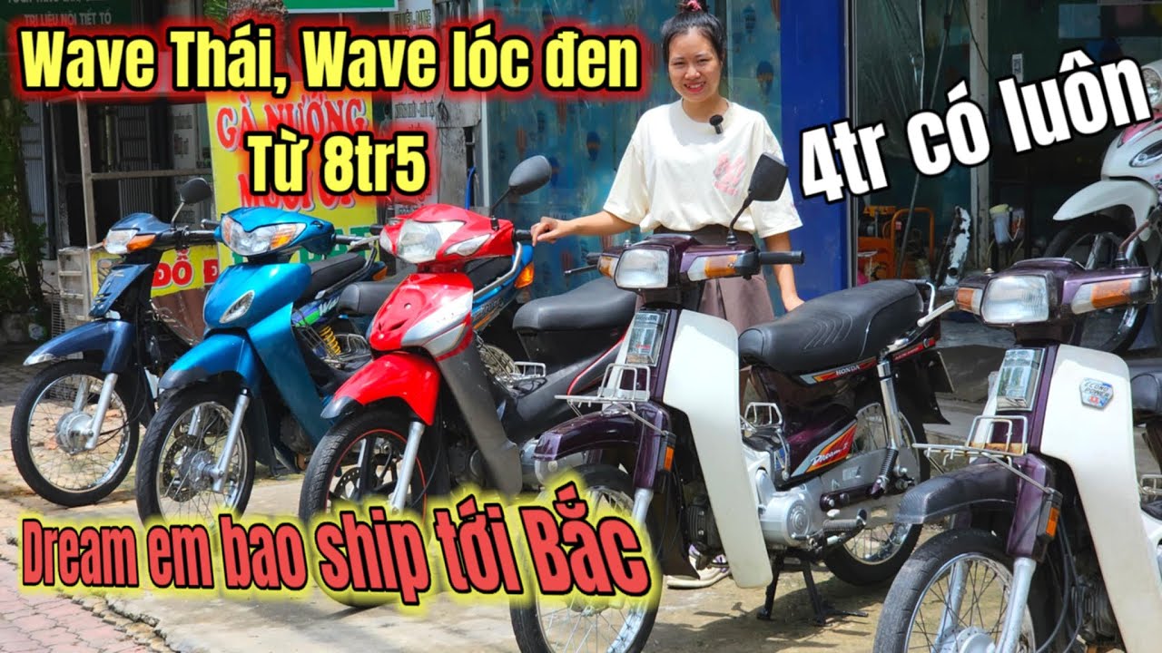 Rớt giá Xe cổ Em gái bán rẻ Axelo 5tr8, Wave lóc đen 8tr5, Hayate 4tr, Dream Thái bao ship toàn Quốc