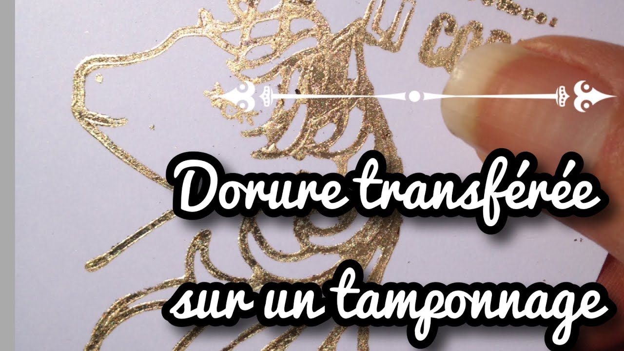 Utilisation des flocons gilding flakes Nuvo sur un tampon
