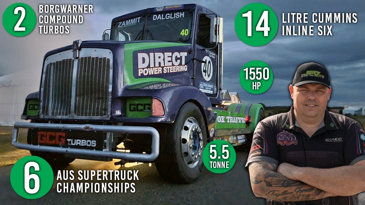 SRZ Racing Kenworth T401 Aus SuperTruck with a 14L Cummins and a BorgWarner Compound Turbo.