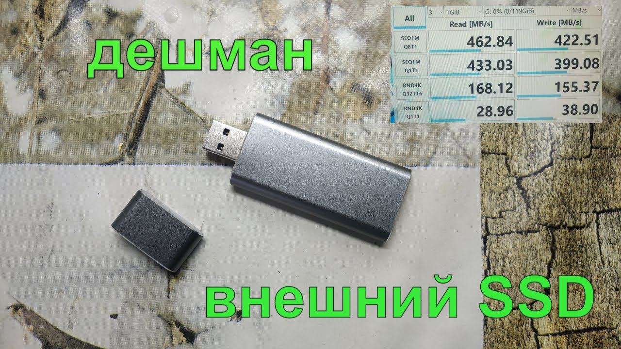 Быстрая флешка из M.2 2242 SATA SSD 128 ГБ и переходника M.2 usb 3.0.