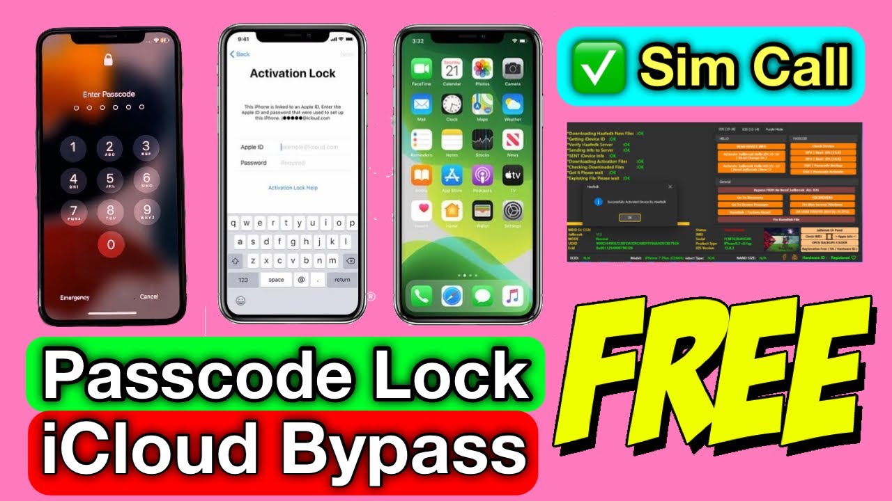 FREE iPhone Passcode Disabled iCloud Bypass iOS 12 to iOS 16.7.14 With Sim Network Working 2026