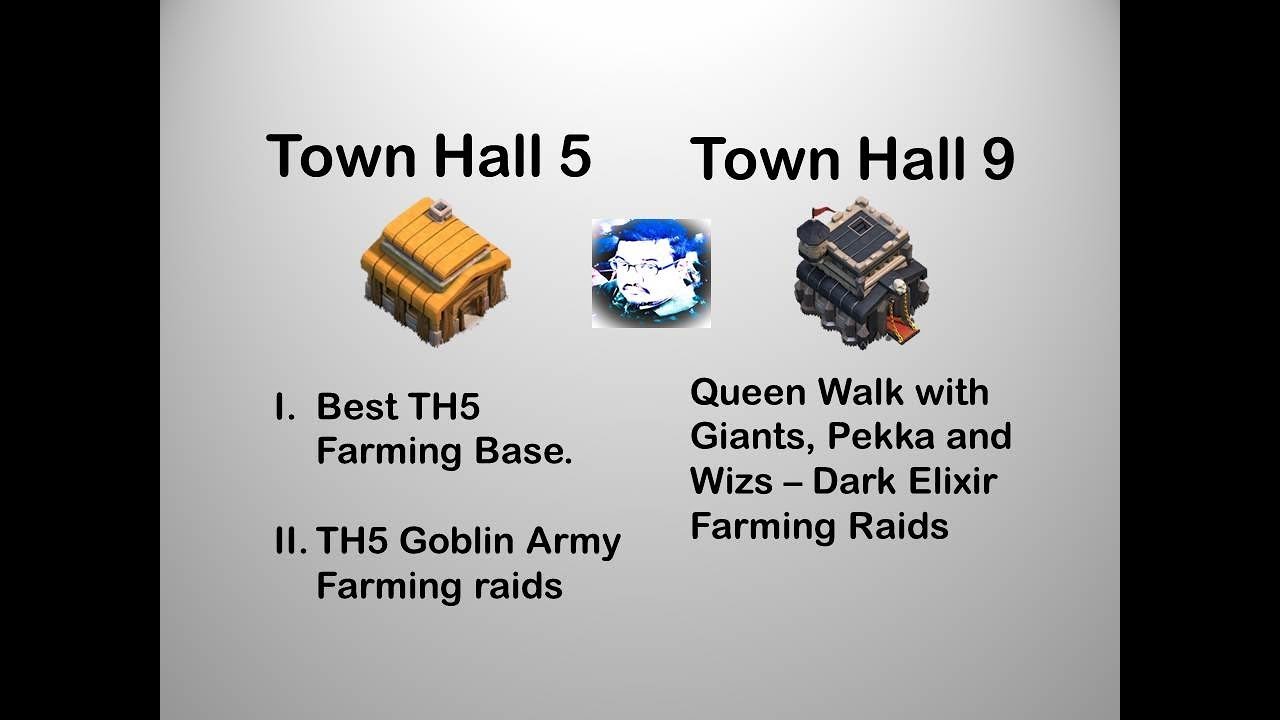 Beginner's Guide to CoC - Maxing Town Hall 5 Faster - TH 9 DE Farming Raids