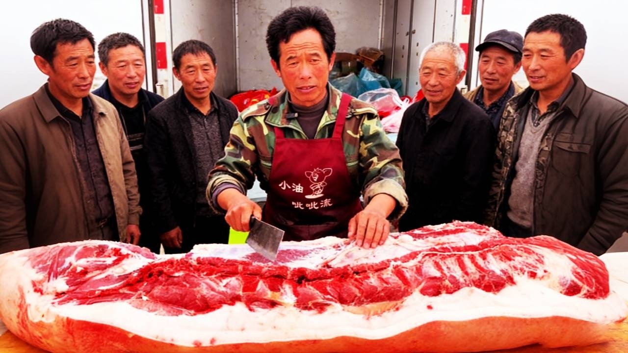 老孟賣豬肉真快，別人還沒賣多少，他兩頭豬快賣完了，不服不行 ！ 【立福128】
