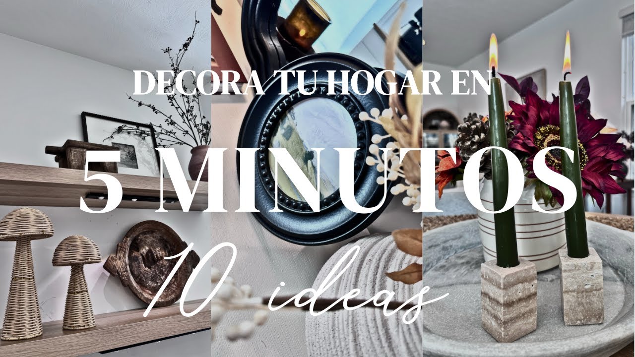 NUEVA DECORACIÓN HOGAR OTOÑO | 10 IDEAS EN 5 MINUTOS | COMO DECORAR EN 5 MINUTOS | OTOÑO 2024 | DIY