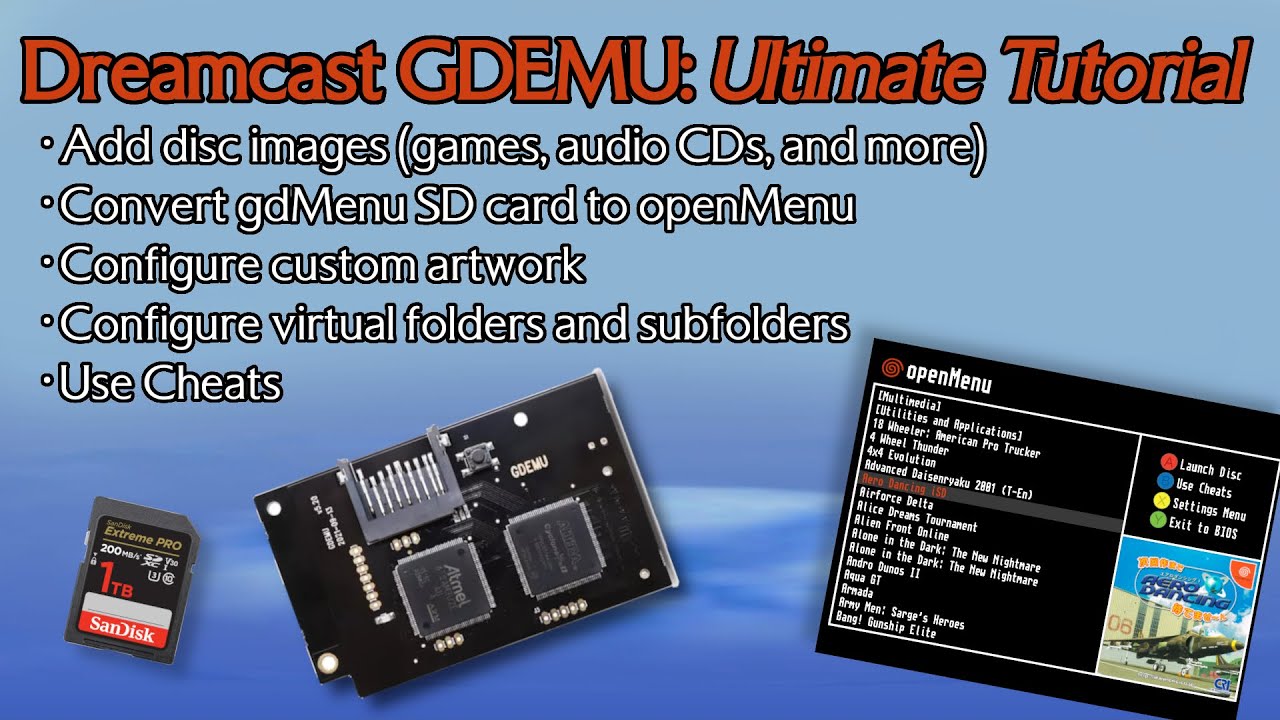 Dreamcast GDEMU: Ultimate Tutorial (Virtual folders with openMenu and more!)