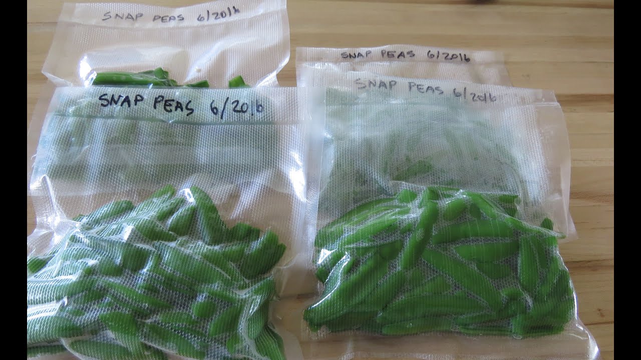 Freezing Snap Peas in Foodsaver Vacuum Bags