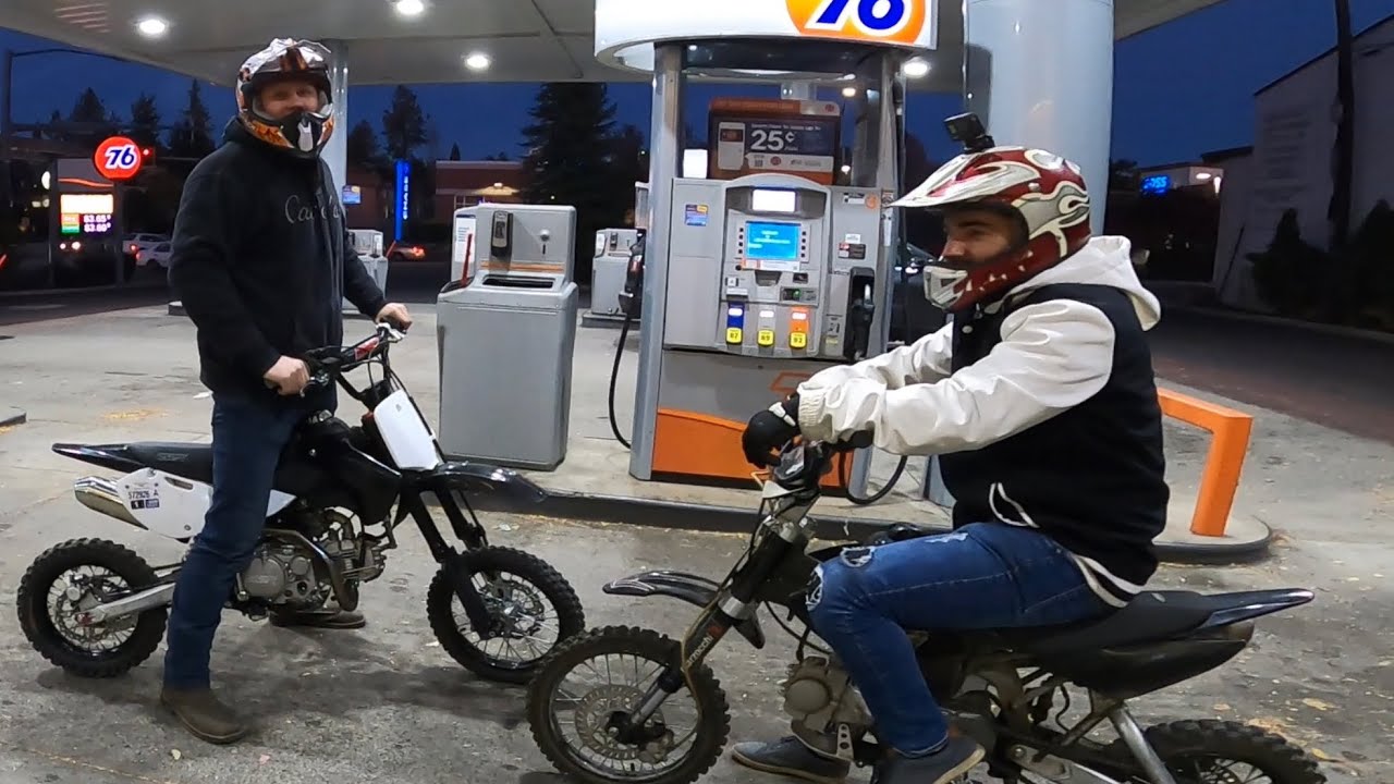 PIT BIKING IN FREEZING WEATHER ON THE STREET | EVENING RIDE